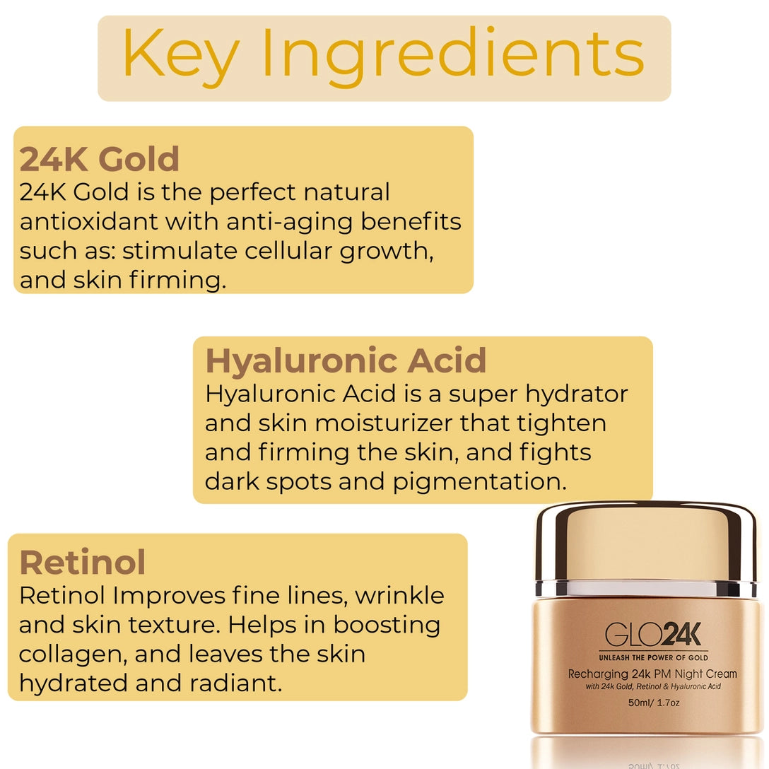 Recharging 24k Pm Night Cream with 24k Gold & Retinol